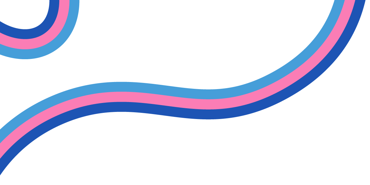 Blue and Pink Left Corner Squiggles Blue and Pink Left Corner Squiggles