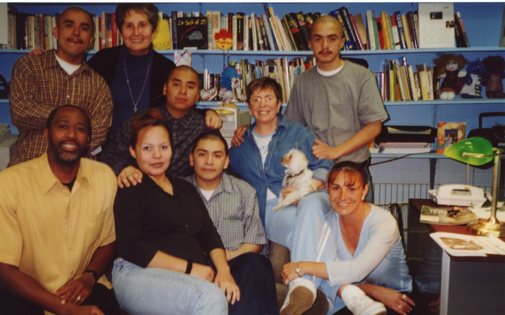 Group historical photo of staff and students