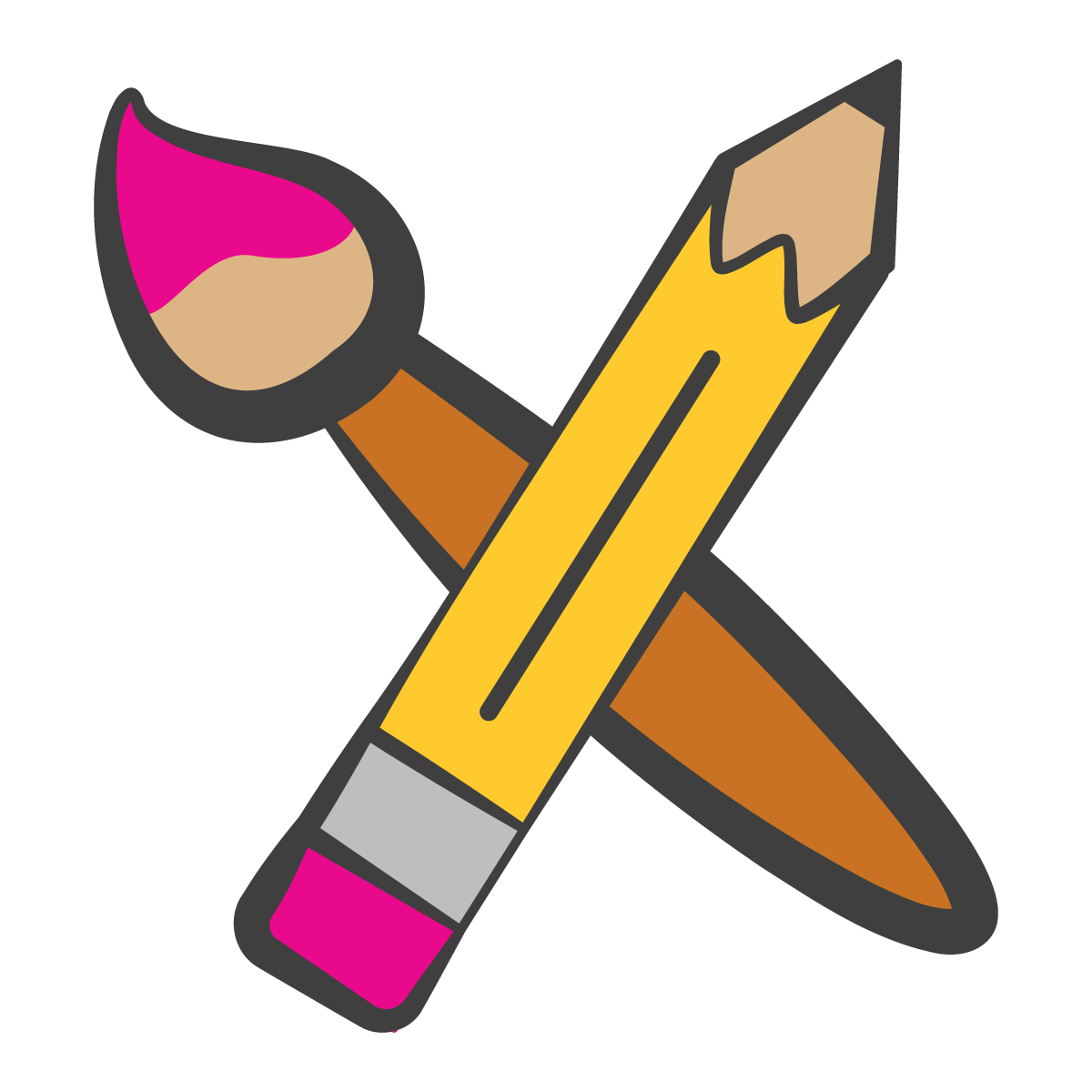 Brush and Pencil Icon
