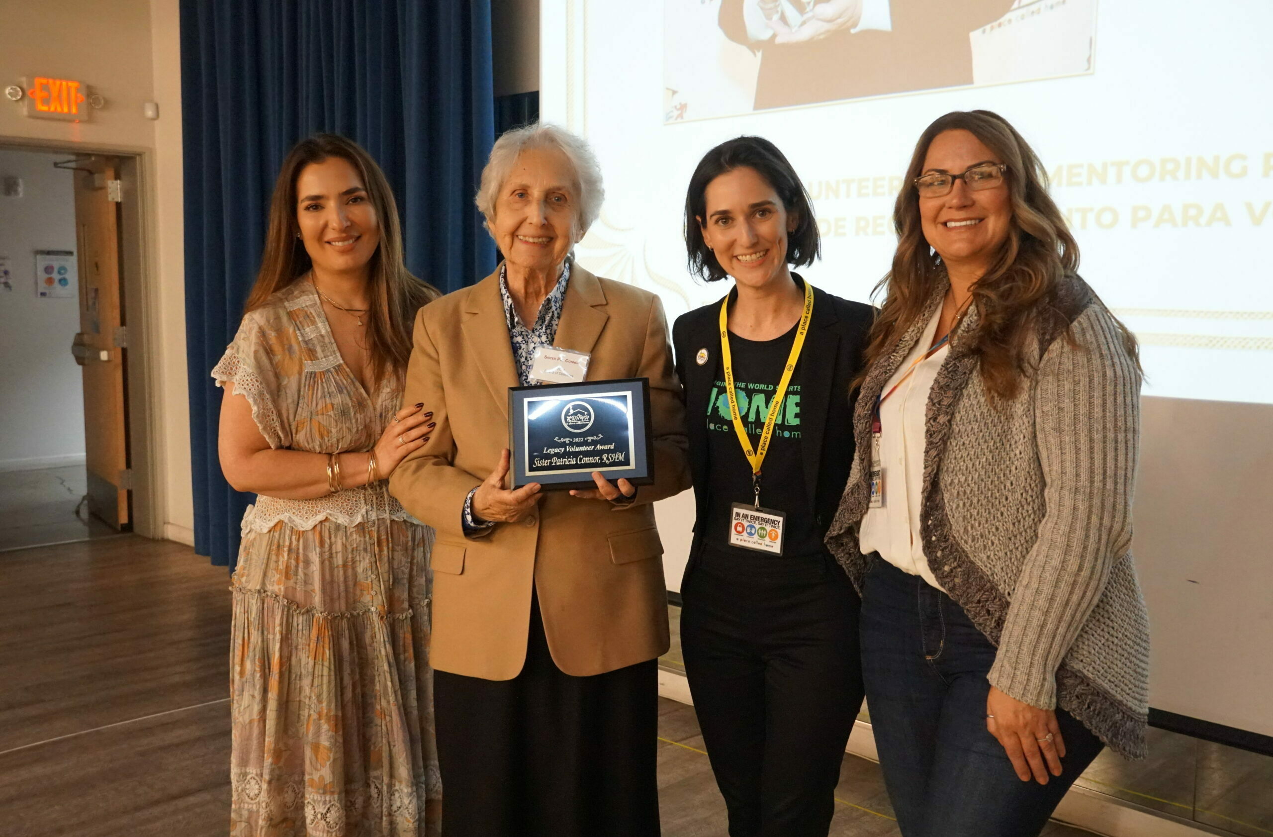 Sister Patricia Connor with staff