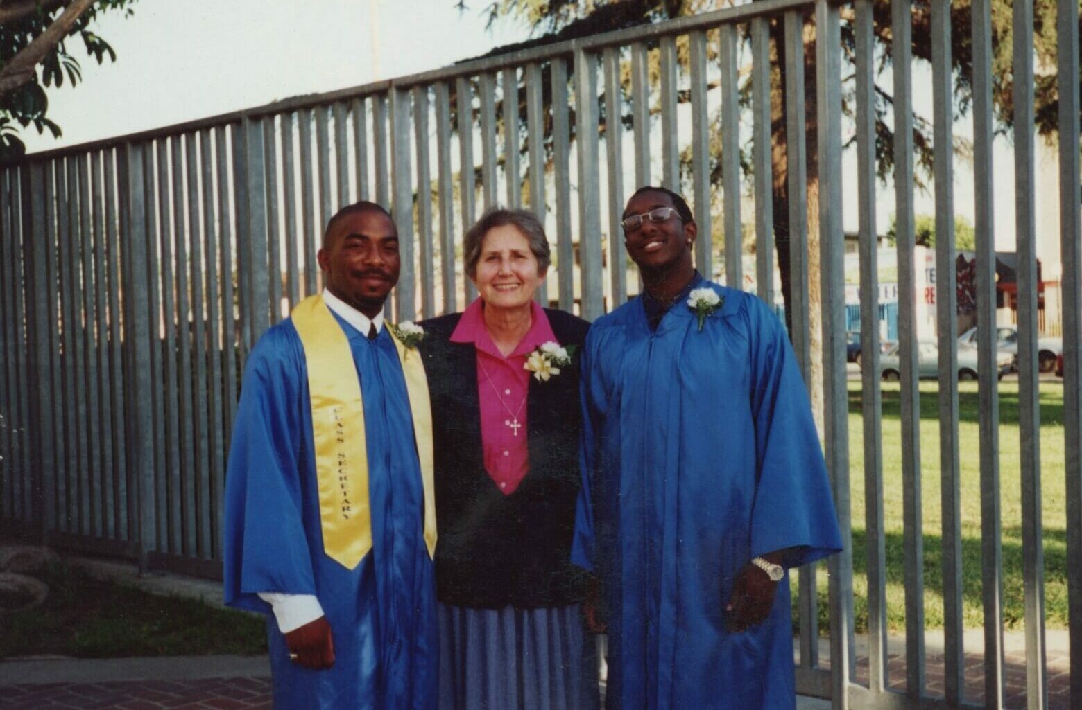 Sister Patricia Connor with graduates