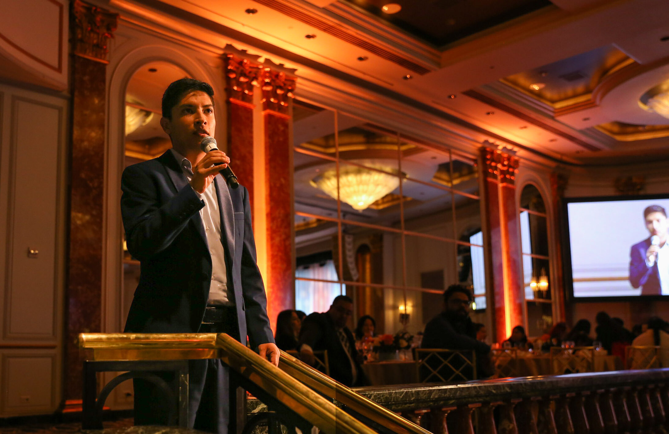 Edgar shares his story at APCH's 2022 Gala for the Children